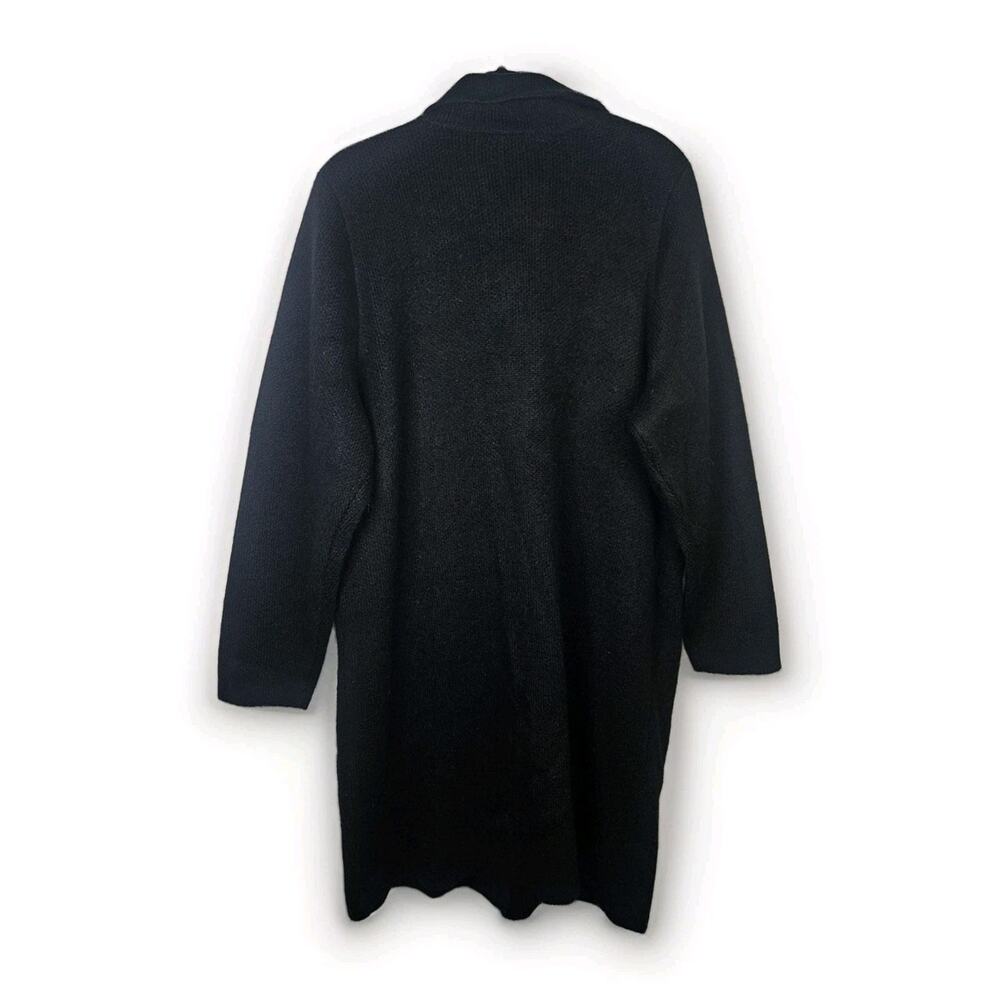 Torrid Long Sleeve Notched Collar Long Cardigan Sweater Black 2 2x 18 20 #A08689 - Picture 6 of 7